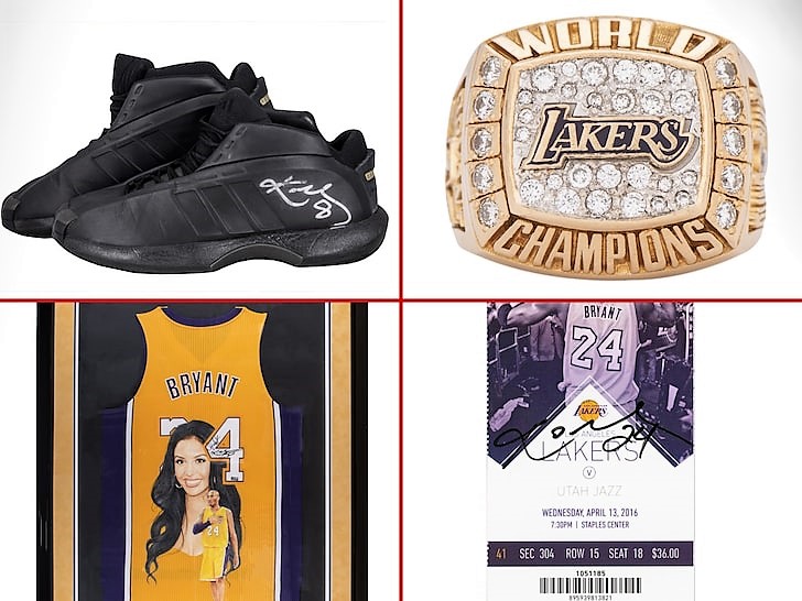 KOBE BRYANT MEMORABILIA SET FOR AUCTION